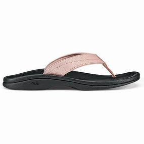 OluKai 'Ohana Flip Flop Sandal Petal Pink / Black (Women's) Resort Ready