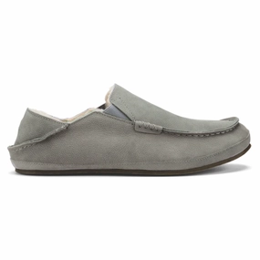 OluKai Molo?? Sharkskin Grey Slipper (Men's) Minimalist Everyday Use