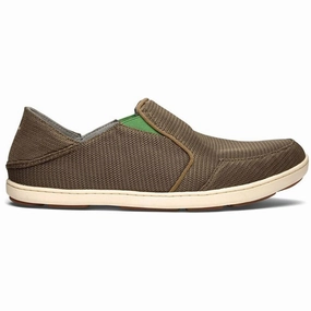 OluKai Nohea Mesh Slip-On Mustang/Husk (Men's) Stride Ready Rock Hike