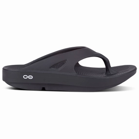 OOFOS OOriginal Black Sandal (Unisex) Synthetic Weave