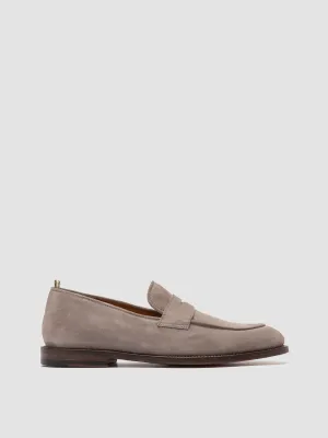OPERA 001 - Grey Suede Penny Loafers Bright Pace Event Lane