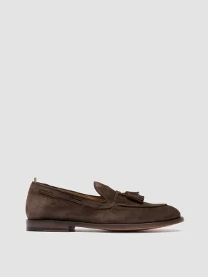 Firm Hold Smooth Pace OPERA 002 - Brown Suede Tassel Loafers