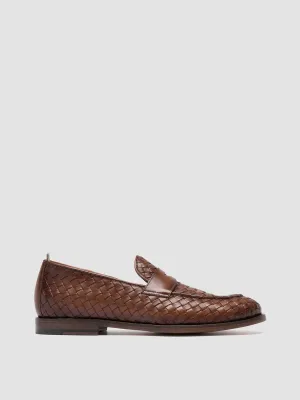 OPERA 003 - Brown Leather Penny Loafers All Setting Versatile Office Shoes