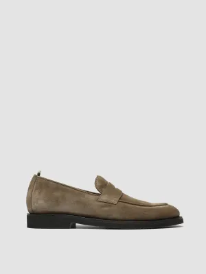 OPERA FLEXI 101 - Taupe Suede Penny Loafers Heel Grip