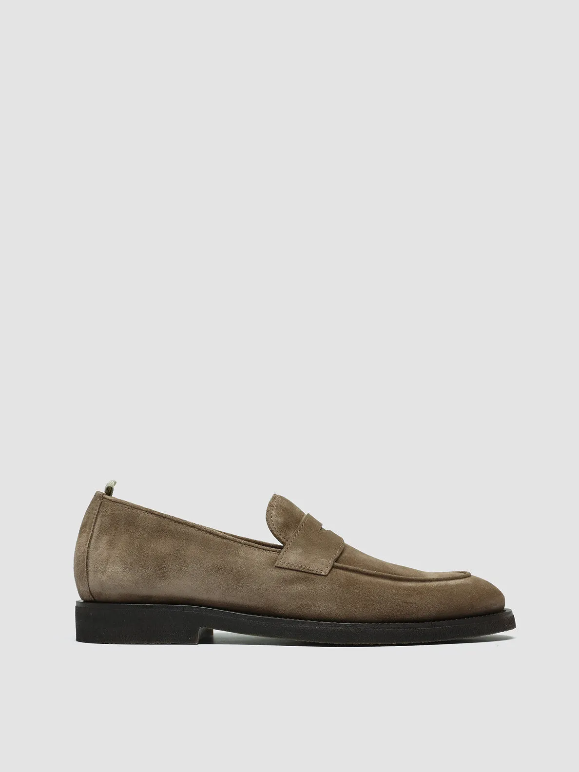 OPERA FLEXI 101 - Taupe Suede Penny Loafers Heel Grip