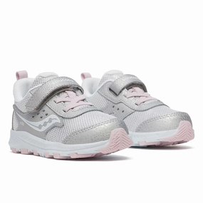 Durable Build Weekend Errands Energy Return System Saucony Ride JR ?C Silver/Pink (Little Kid)
