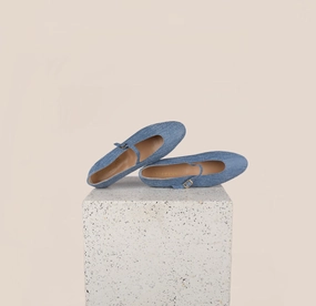 Bari - Blue Twill Smooth Finish Washable