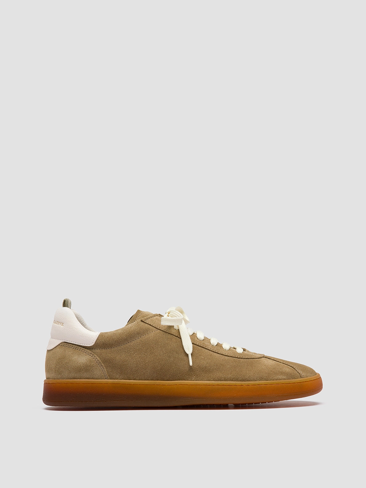 HALO 001 - Brown Leather and Suede Sneakers Durable Stitching