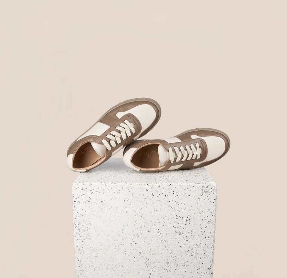 Palermo Sneaker - Taupe/White Resilient Outsole