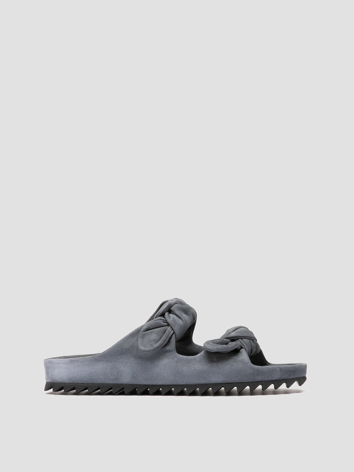 PELAGIE 021 - Blue Suede Slide Sandals Comfortable Open-toe Shoes