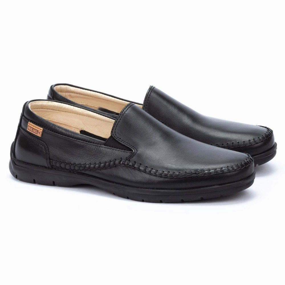 Pikolinos Marbella Black Leather Slip-On Shoe (Men's) Fashionable Look