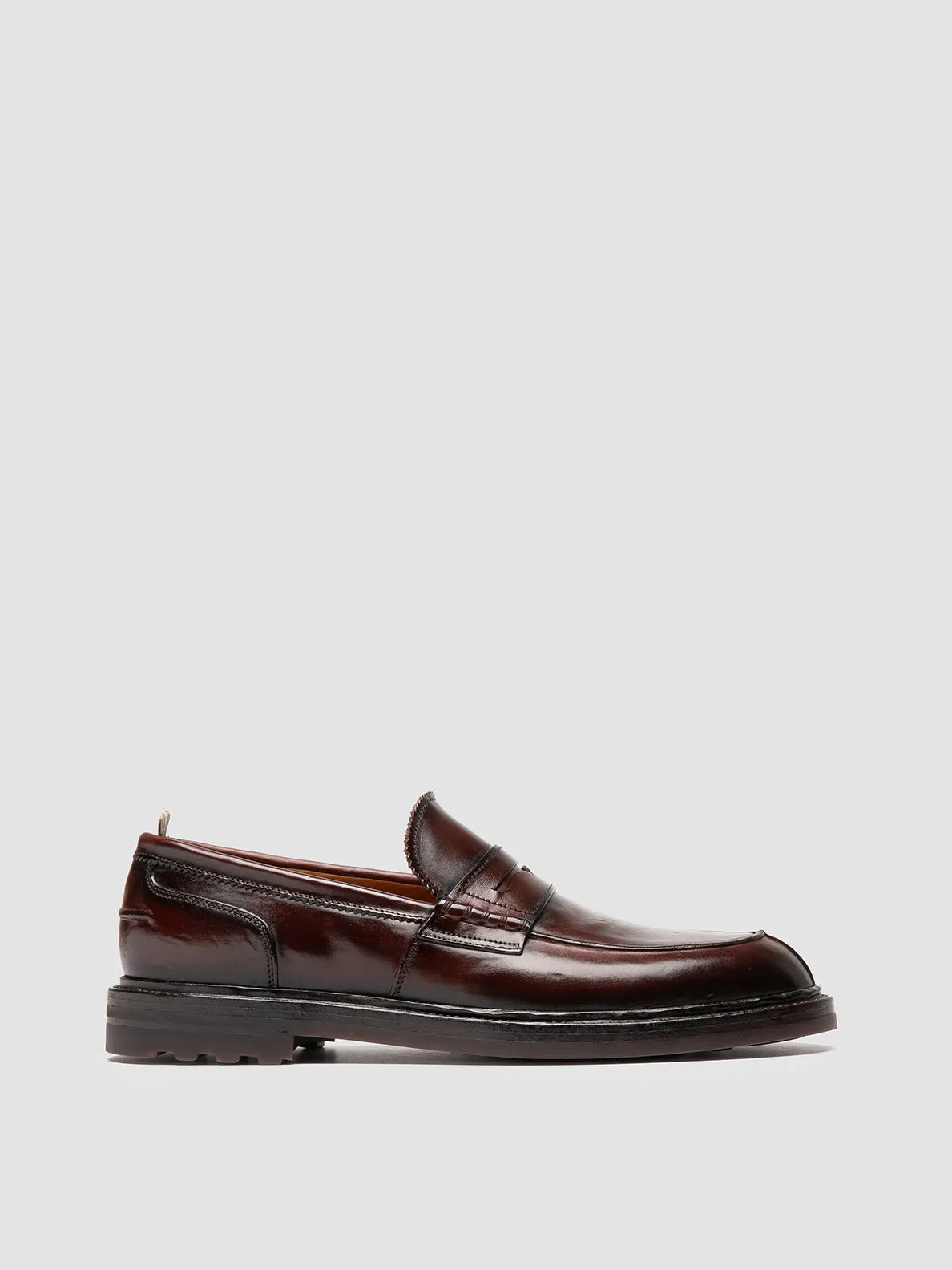 Sole Free Simple Comfort SAX FLEXI 001 - Burgundy Leather Penny Loafers