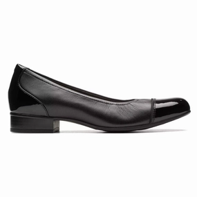 Clarks Juliet Step Black Leather Slip-On (Women's) Occasion Footwear