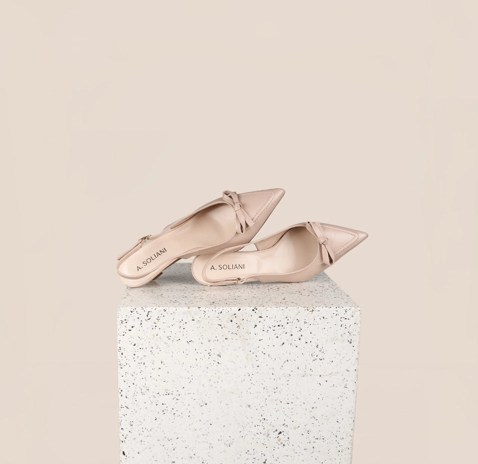 Pescara - Beige Nude Kitten Heels Elegant Pumps Trendy