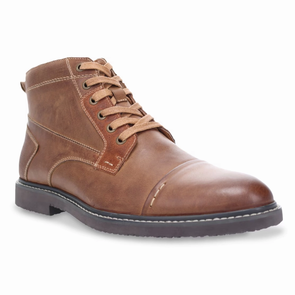Propet Ford Brown Leather Boot (Men's) Functional Footwear