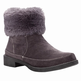 Easy Fit Laidback Mood Propet Tabitha Faux Fur Grey Ankle Boot (Women's)