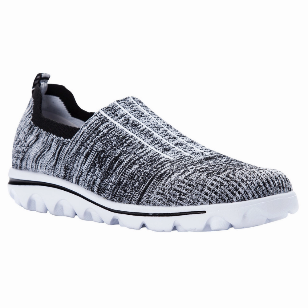 Dynamic Support System Propet TravelActiv Stretch Black/Grey Slip-On (Women's)