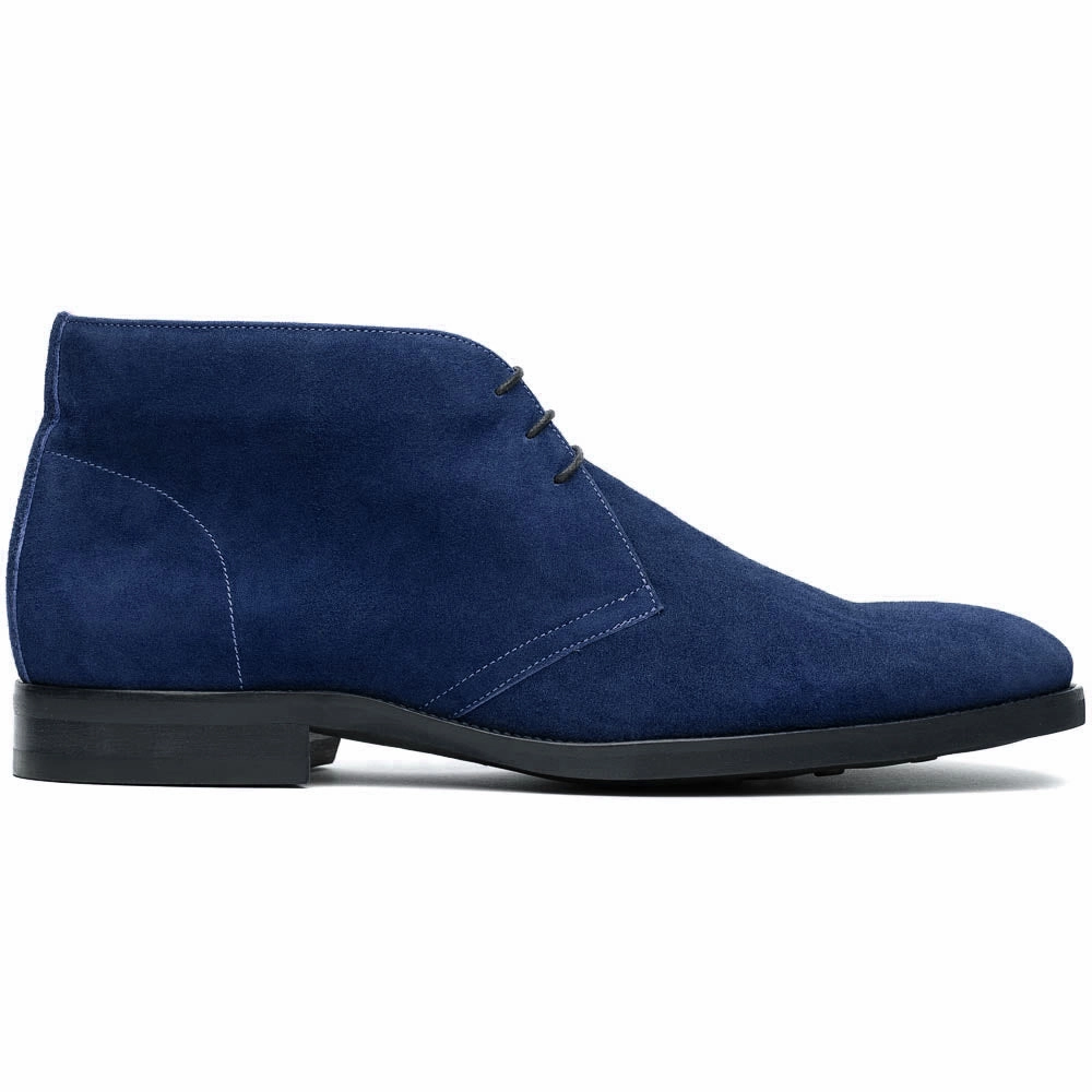 46-592-NVY MARCO Suede Calfskin Chukka Boot, Navy Impact Diffusion Tech Practical Choice