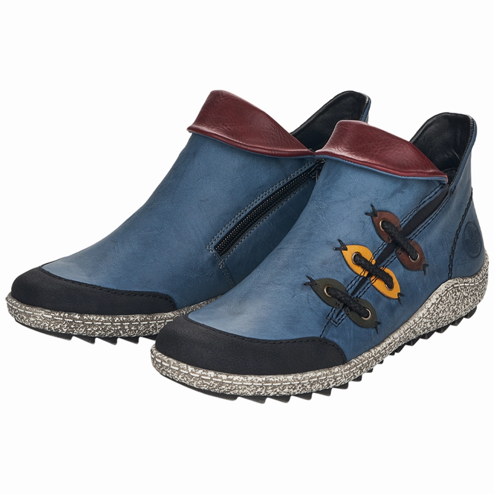 Footwear Flex Rieker Z7582 Liv Royal Blue Shootie (Women's)