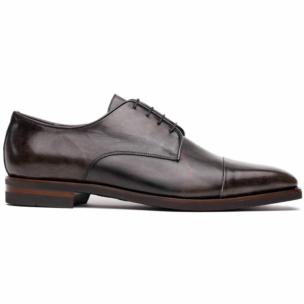 Dinner Look 25-550-GRY ENZO Italian Calfskin Cap Toe Burnished Black
