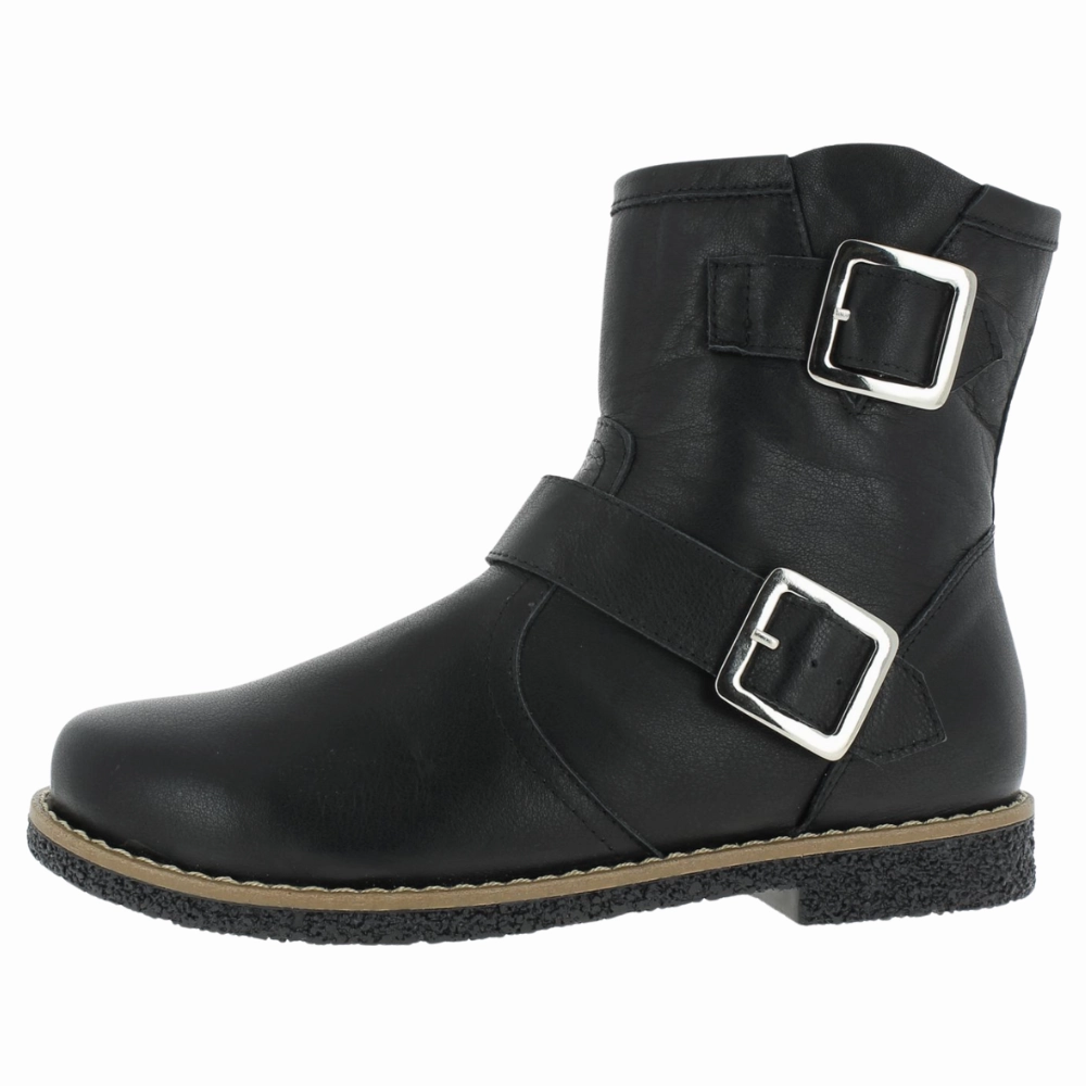 Cushion Grip Andrea Conti Jane Warm Black Leather Boot (Women's)