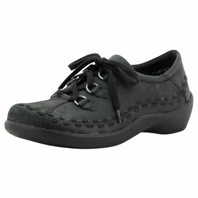 Ziera Allsorts Black Trooper Nubuck Shoe (Women's) Pet Jog