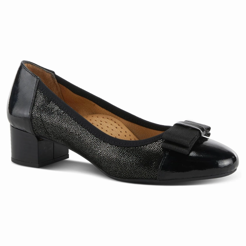 Unique Look Spring Step Paulette Black Patent Leather Pump (Women's)