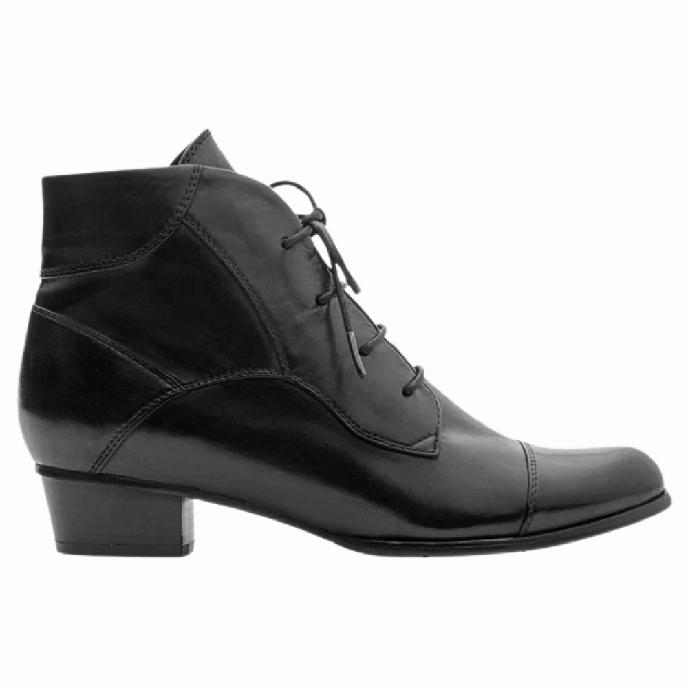 Regarde Le Ciel Stefany 123 Black Glove Leather Boot (Women's) Block Step