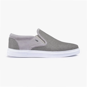 Men's Beige Linen Slip-On Sneaker Vent Mesh Casual arch