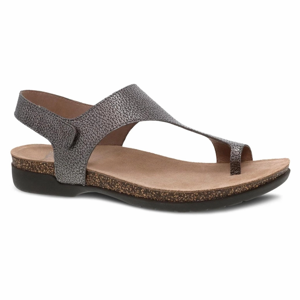 Stylish Sandals Dansko Reece Pewter Metallic Sandal (Women's)
