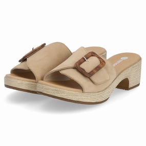 Elastic Strap Remonte Jerylin 50 Sand Leather Sandal (Women's)