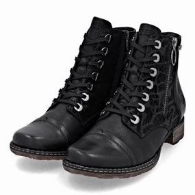 Remonte Chandra 82 Black Bootie (Women's) Cloud Feel LeatherMaterial