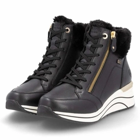 Remonte D0T77 Eleni Black Boot (Women's) Relaxed Feel Block Step