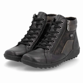 Remonte Liv 58 Black/Antique Leather Boot (Women's) Light Hike Sporty Detail