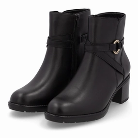 Remonte Sontje 73 Black Leather Boot (Women's) Pad Ease Urban Shade