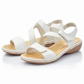 All-Purpose Outdoor Shoes Rieker Regina C7 White Leather Sandal (Women's)