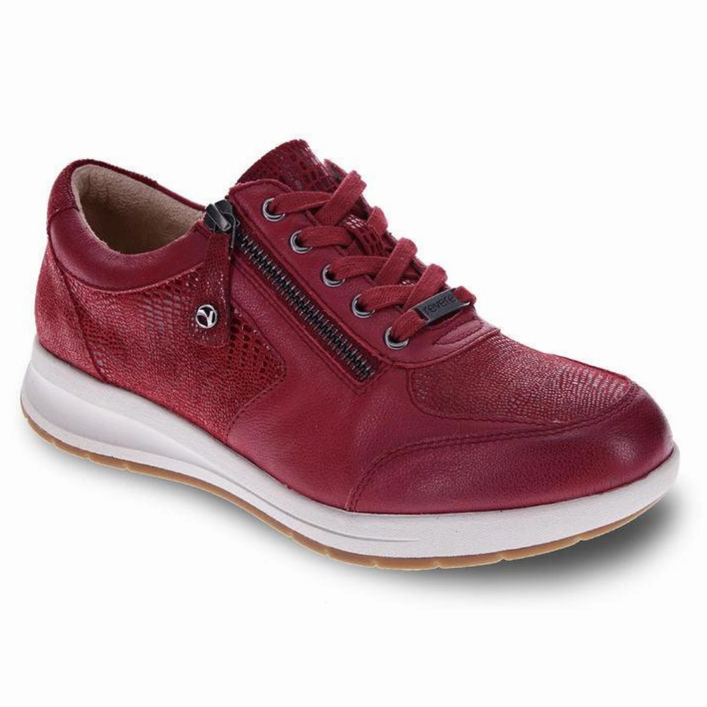 Revere Boston Cherry Lizard Sneaker (Women's) Minimal Weight Lightweight Walking Shoes