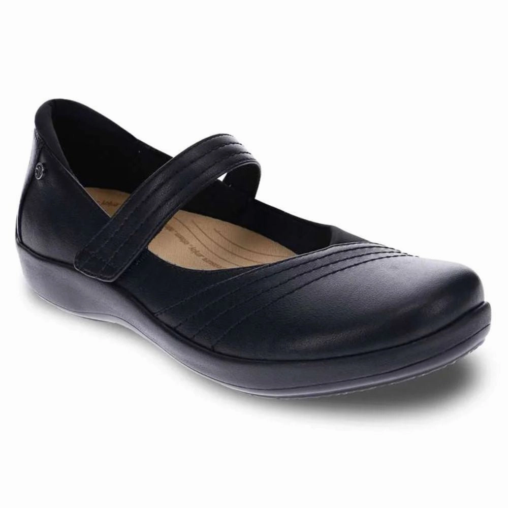 Revere Timaru Black French Mary Jane Shoe (Women's) Minimalist Design
