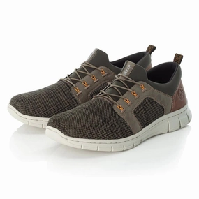 Roomie Fit Rieker B7796 Dark Green Leather Shoe (Men's)