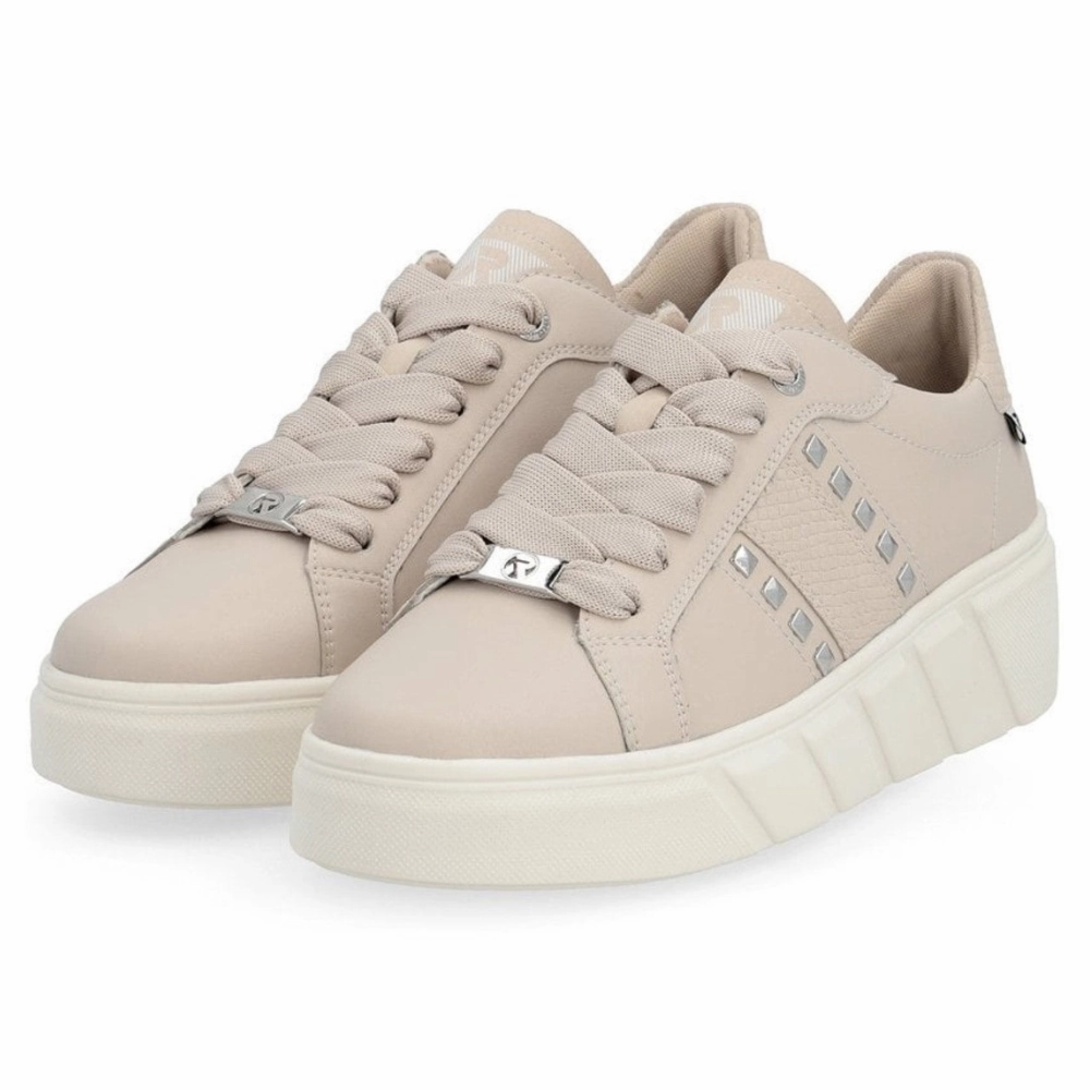 Rieker Carla 06 Light Rose Leather Sneaker (Women's) Smooth Wear Natural foot movement