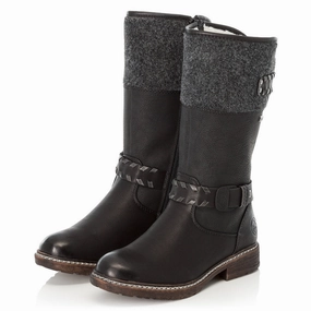 Basic Design Shadow Look Rieker Dominika 79 Black/Anthracite Boot (Women's)