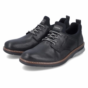 Durable Make Fashion Focused All Day Step Rieker Dustin 50 Black Leather Oxford (Men's)