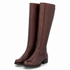 Rieker Faith 91 Ebony Stretch Panel Tall Boot (Women's) Daily Smart