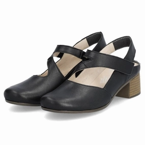 Rieker Mariah 97 Black Leather Pump (Women's) Timeless Fashion Closed Toe Style