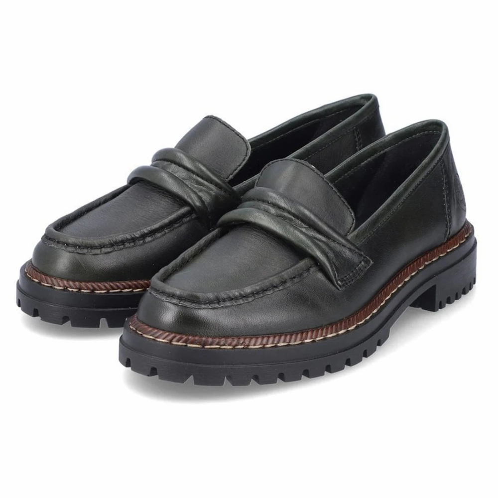 Rieker OIivia 50 Olive/Tarngruen Loafer (Women's) Versatile Slip-Ons Smooth Finish