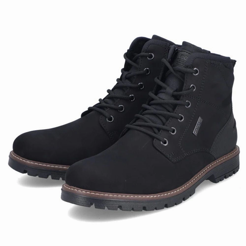 MemoryFoam Ultra Comfort Rieker Randy 14 Black Suede Boot (Men's)