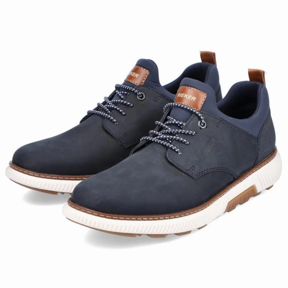 Rieker Stan 60 Navy/Pazifik/Amaretto Shoe (Men's) Quiet Step Street Day
