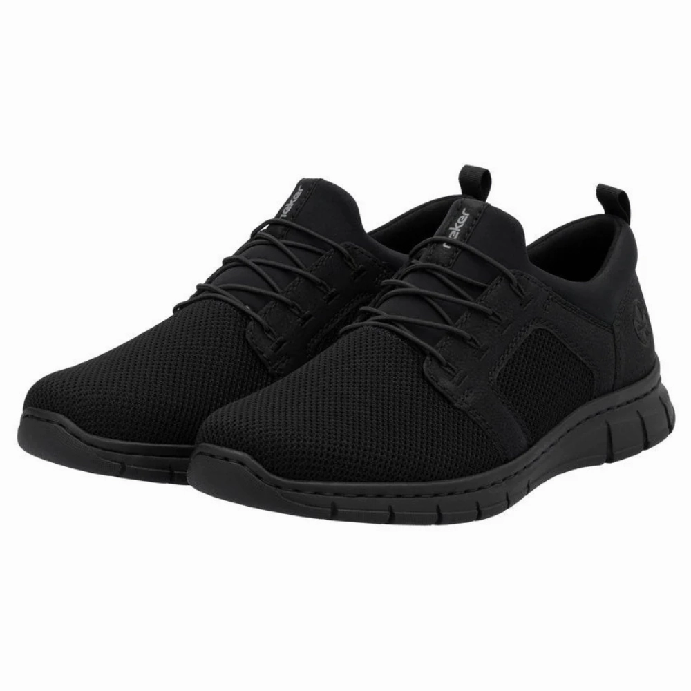 Walk Daily Glow Edge Rieker Timo 96 Black Textile Shoe (Men's)