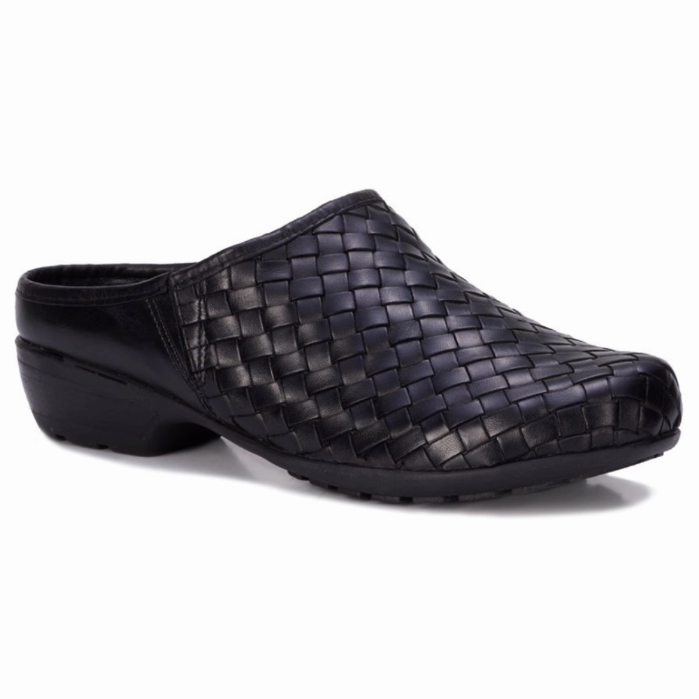 Outdoor Fit Slip   On Style Ros Hommerson Emerson Black Leather Clog (Women's)