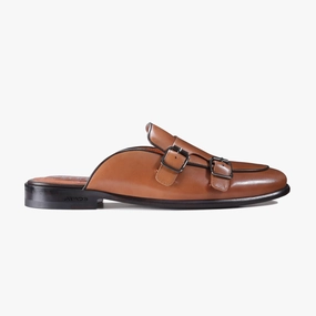 Cozy Choice Men's Brown Leather Mule